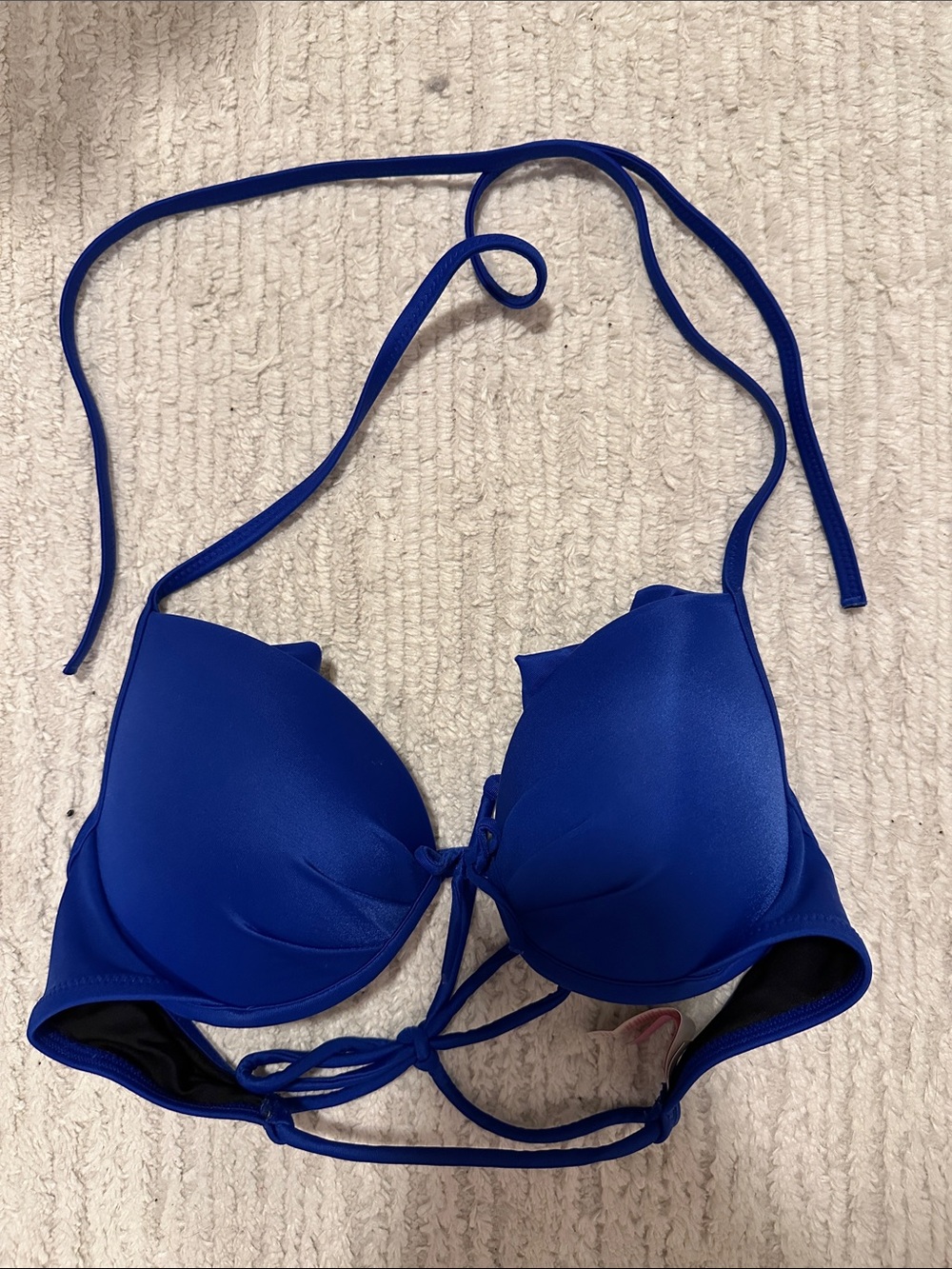 Victoria Secret Royal Blue Push-up Halter Bikini Top